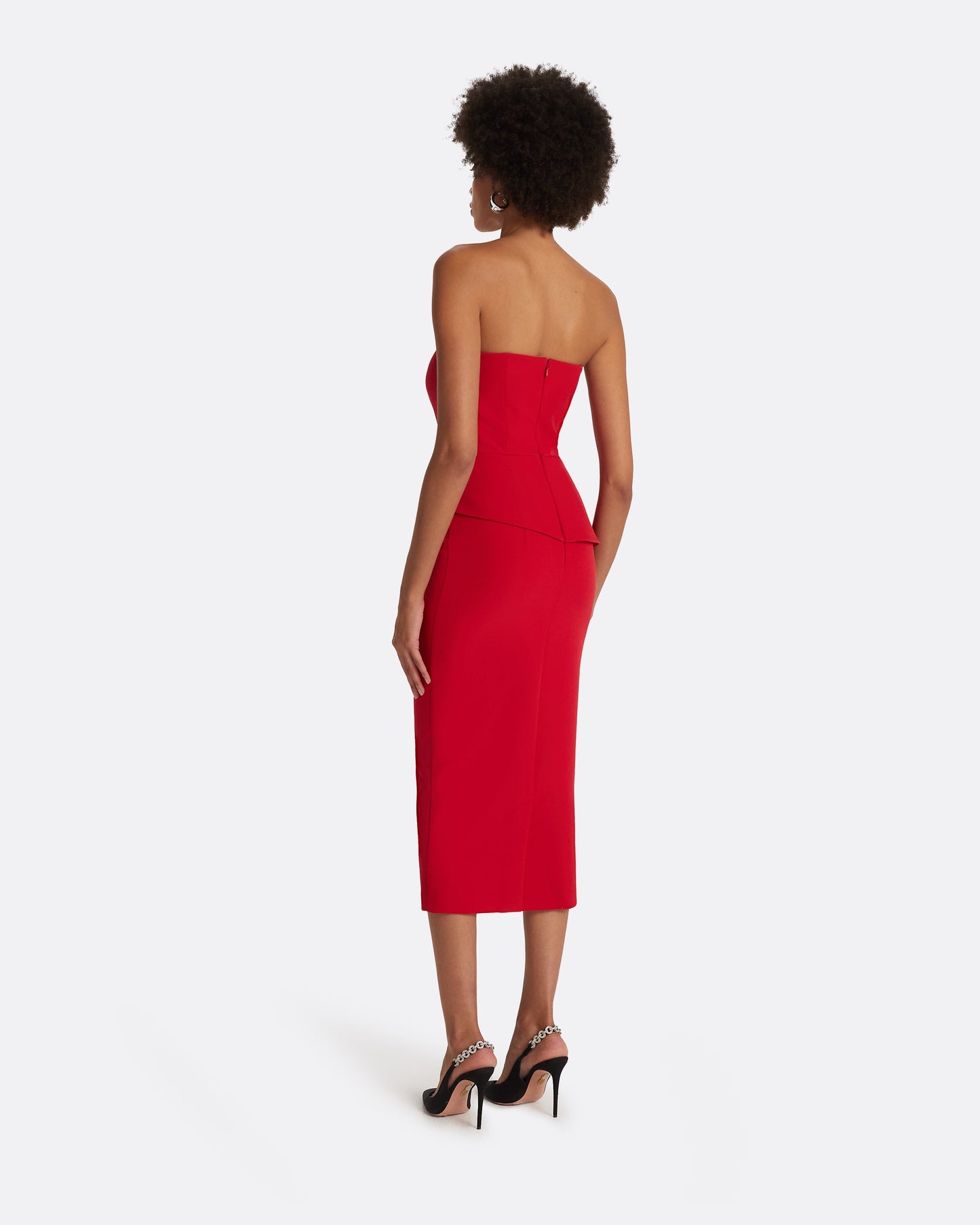 Delani Crimson Midi Dress