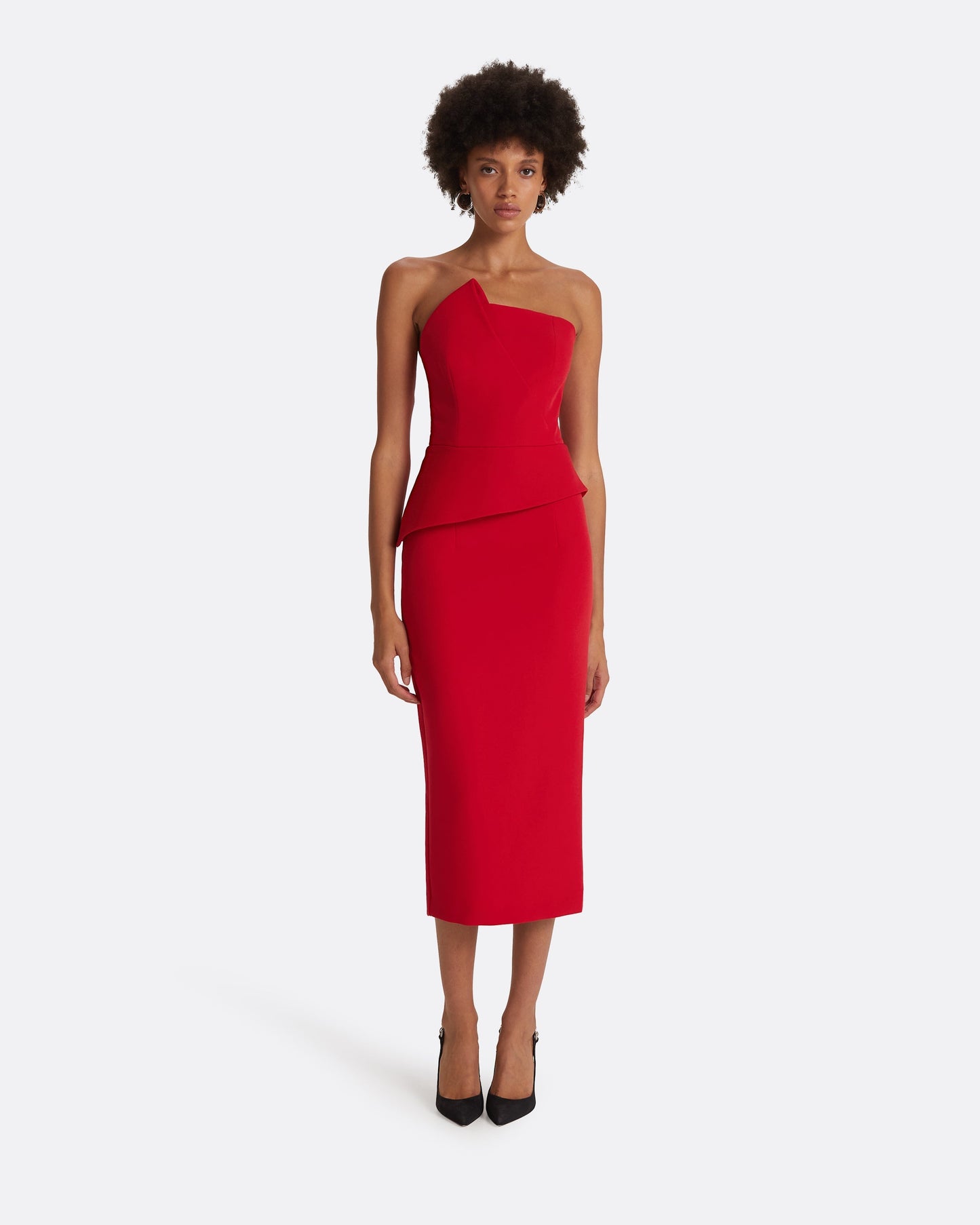 Delani Crimson Midi Dress