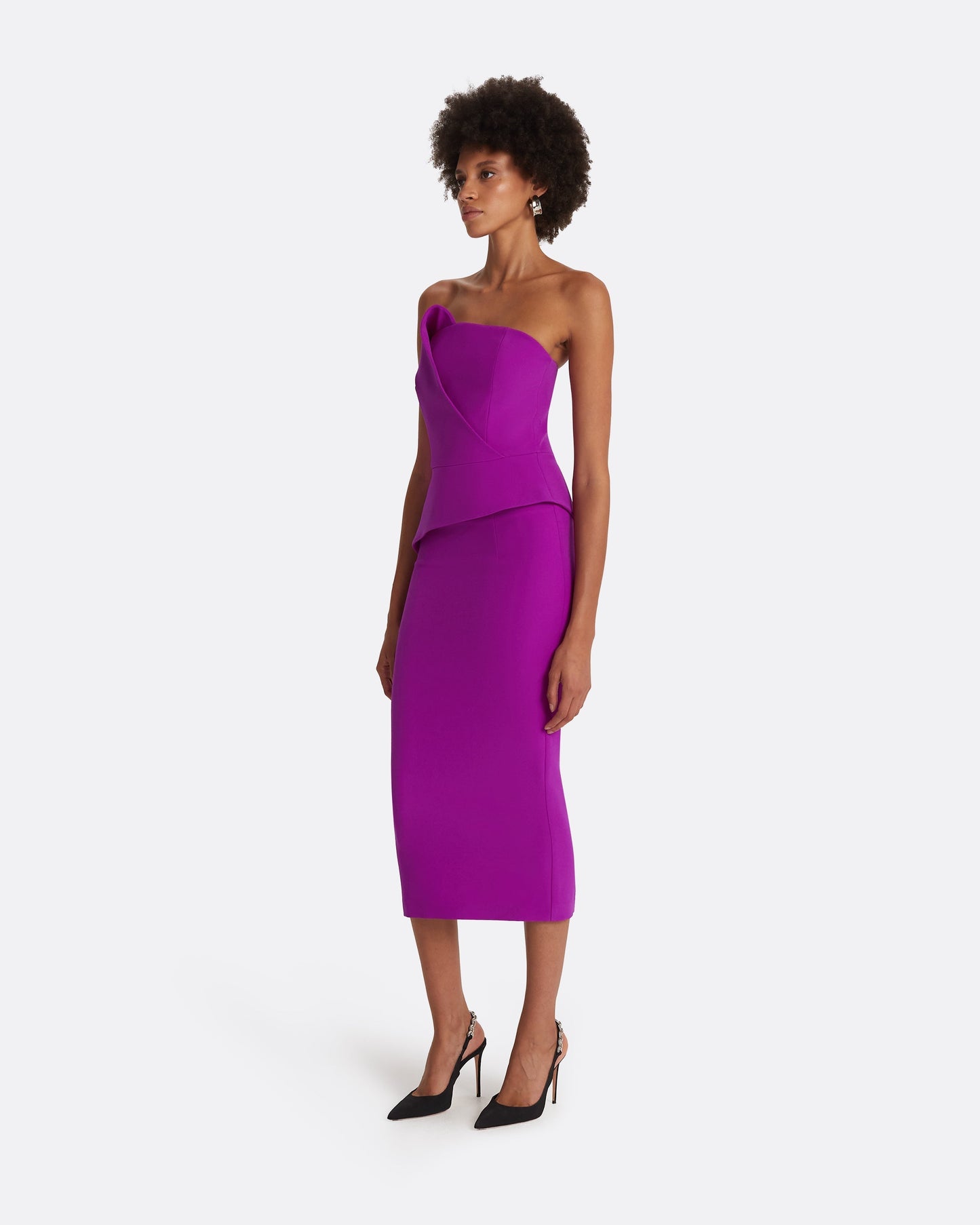Delani Magenta Midi Dress