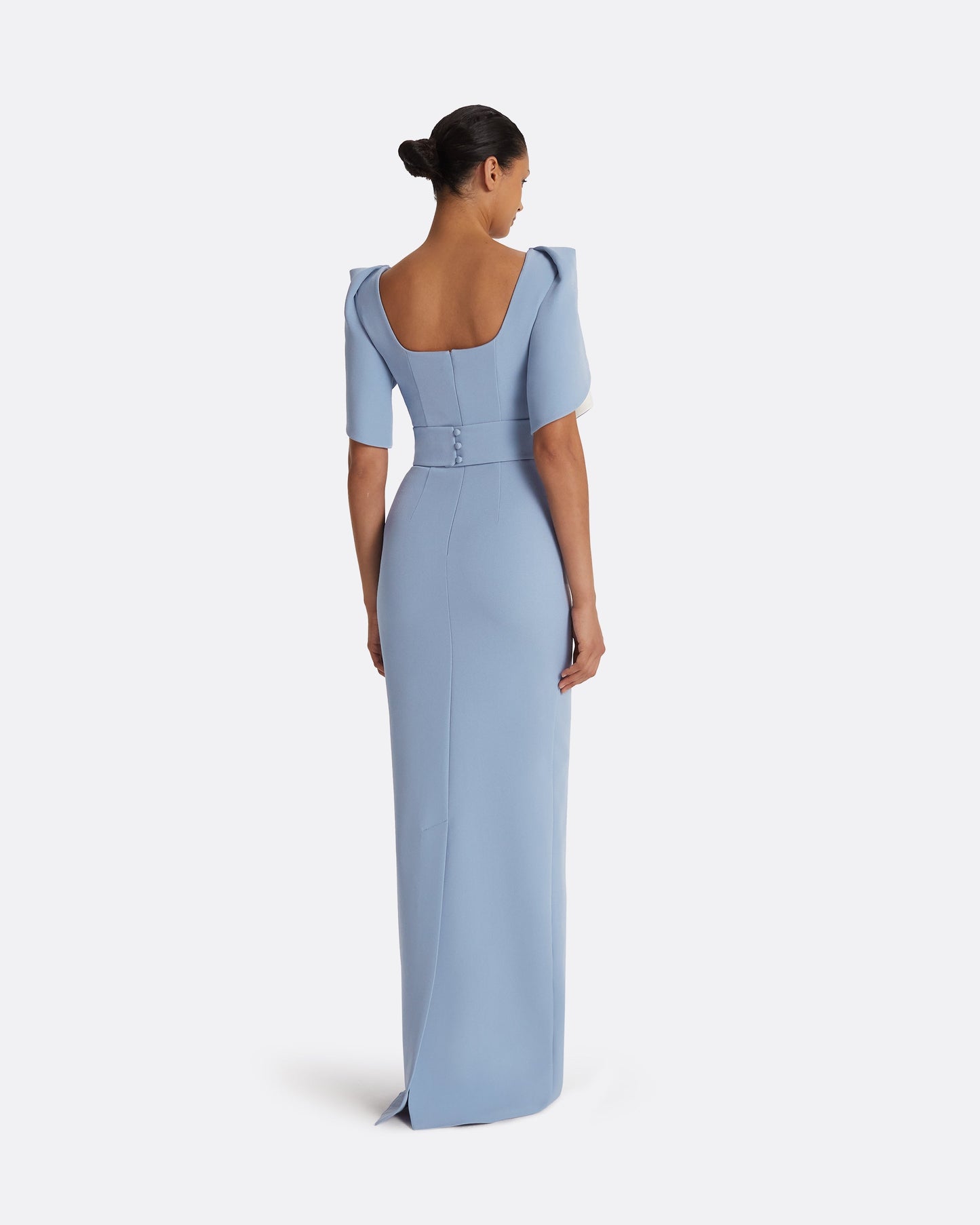 Safiyaa - Dara Blue Ash Long Dress FR40 - US8