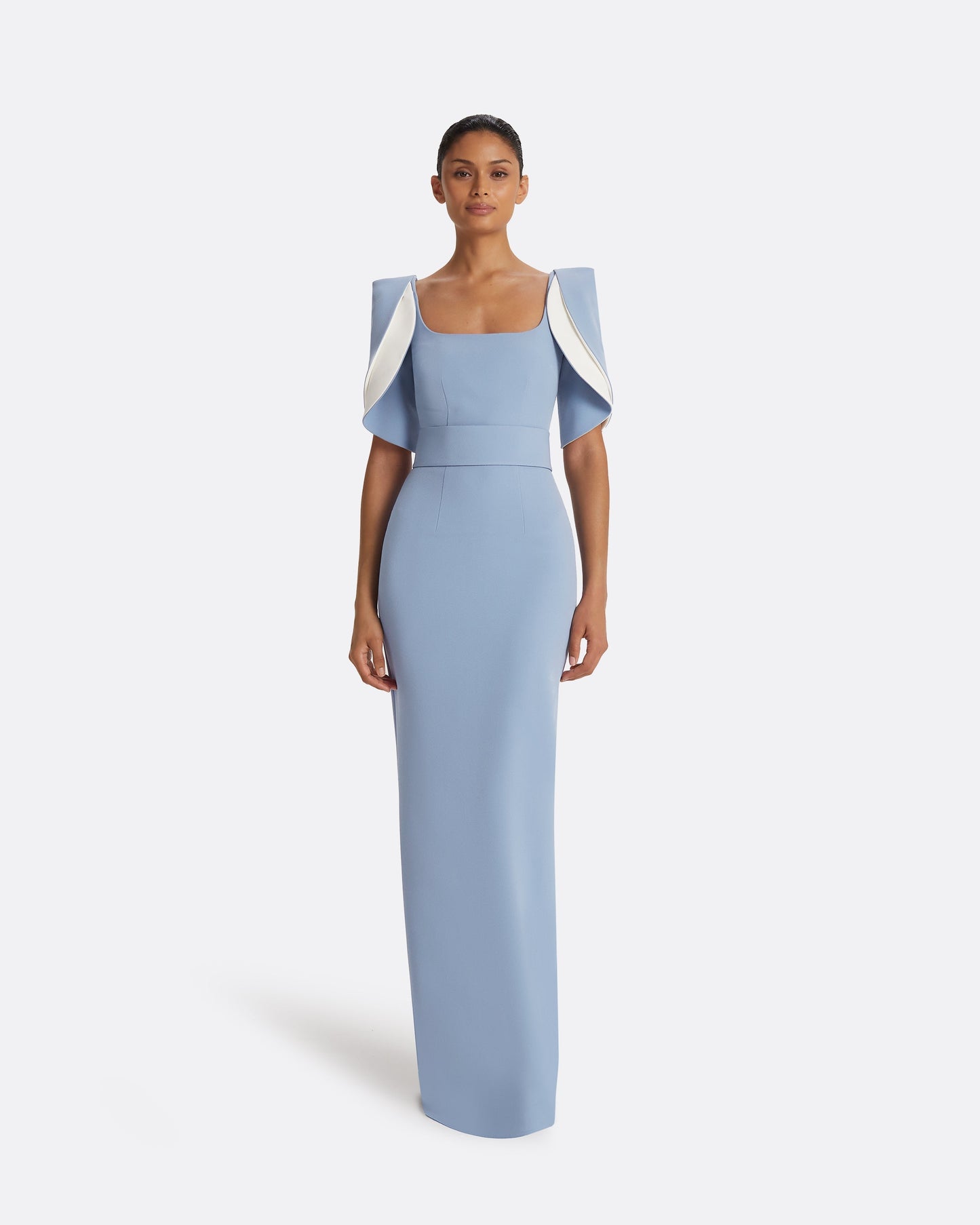Safiyaa - Dara Blue Ash Long Dress FR40 - US8
