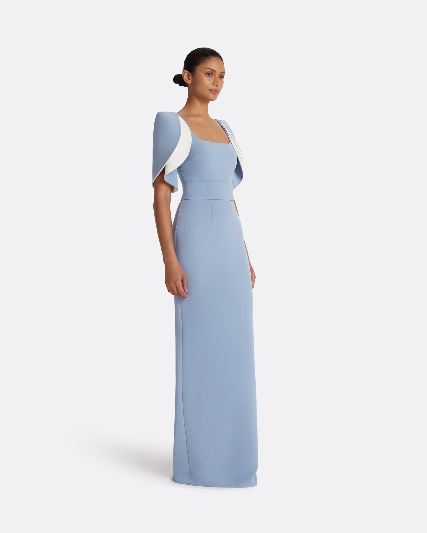 Safiyaa - Dara Blue Ash Long Dress FR40 - US8
