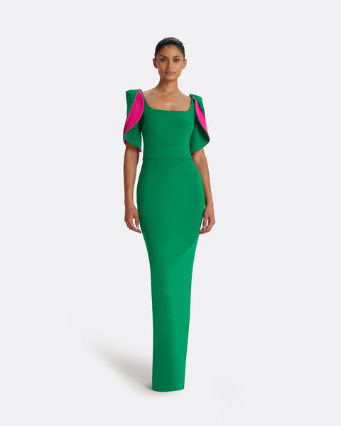 Dara Jewel Green Long Dress FR46 - US14