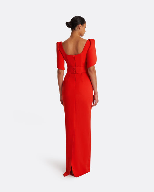 Dara Scarlet Red Long Dress
