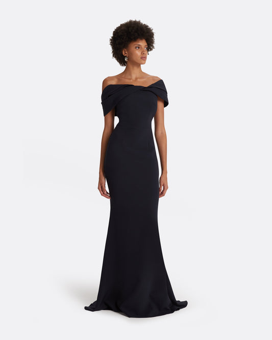 Rossa Midnight Navy Long Dress