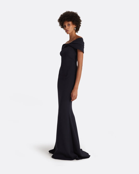 Rossa Midnight Navy Long Dress