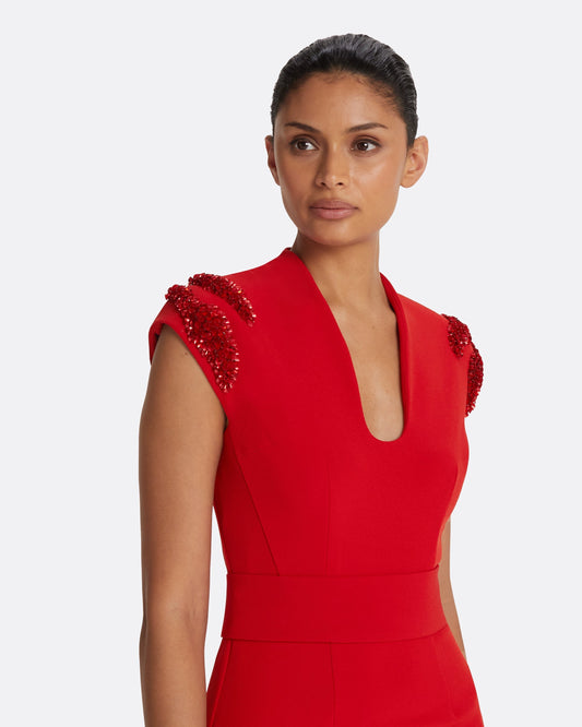 Dana Dazzling Red Long Dress