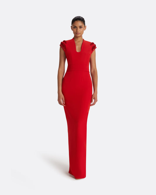 Dana Dazzling Red Long Dress