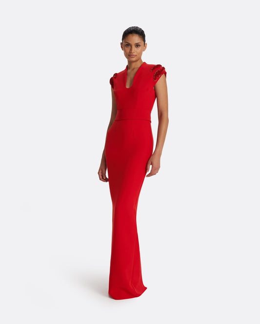 Dana Dazzling Red Long Dress