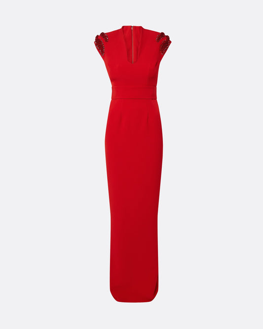 Dana Dazzling Red Long Dress