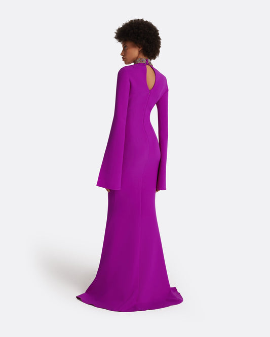Anouk Magenta Long Dress