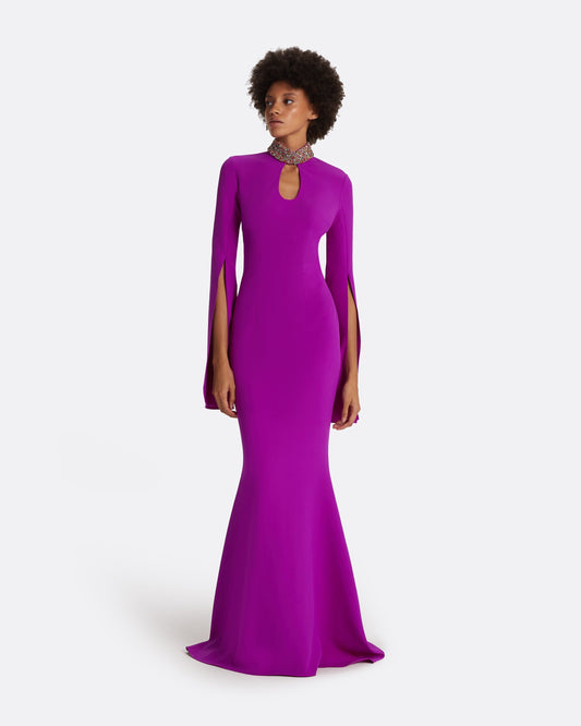 Anouk Magenta Long Dress