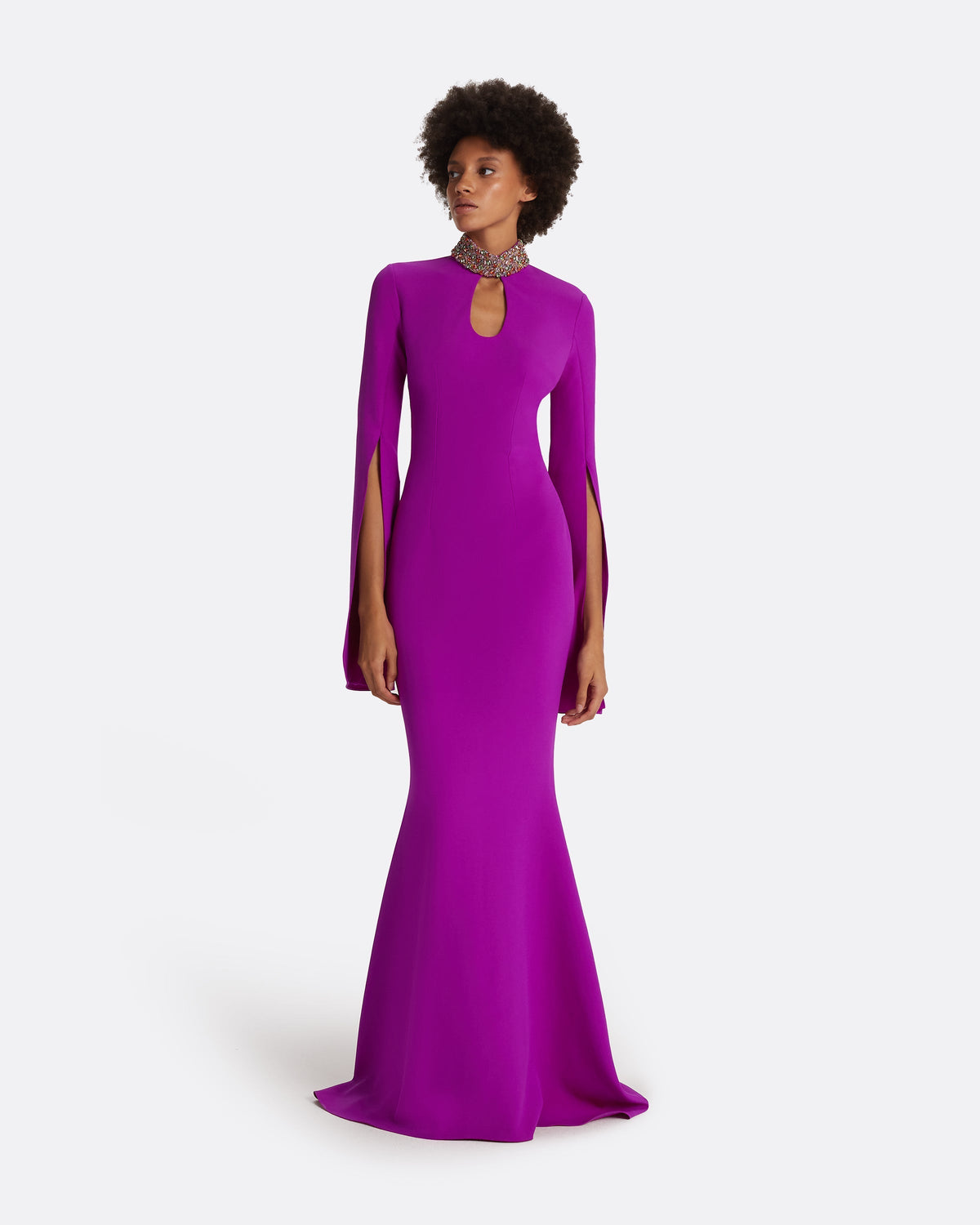 Anouk Magenta Long Dress