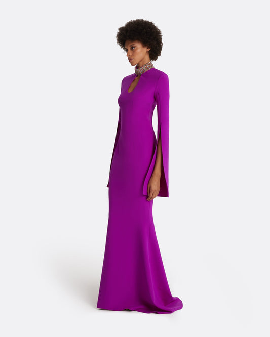 Anouk Magenta Long Dress