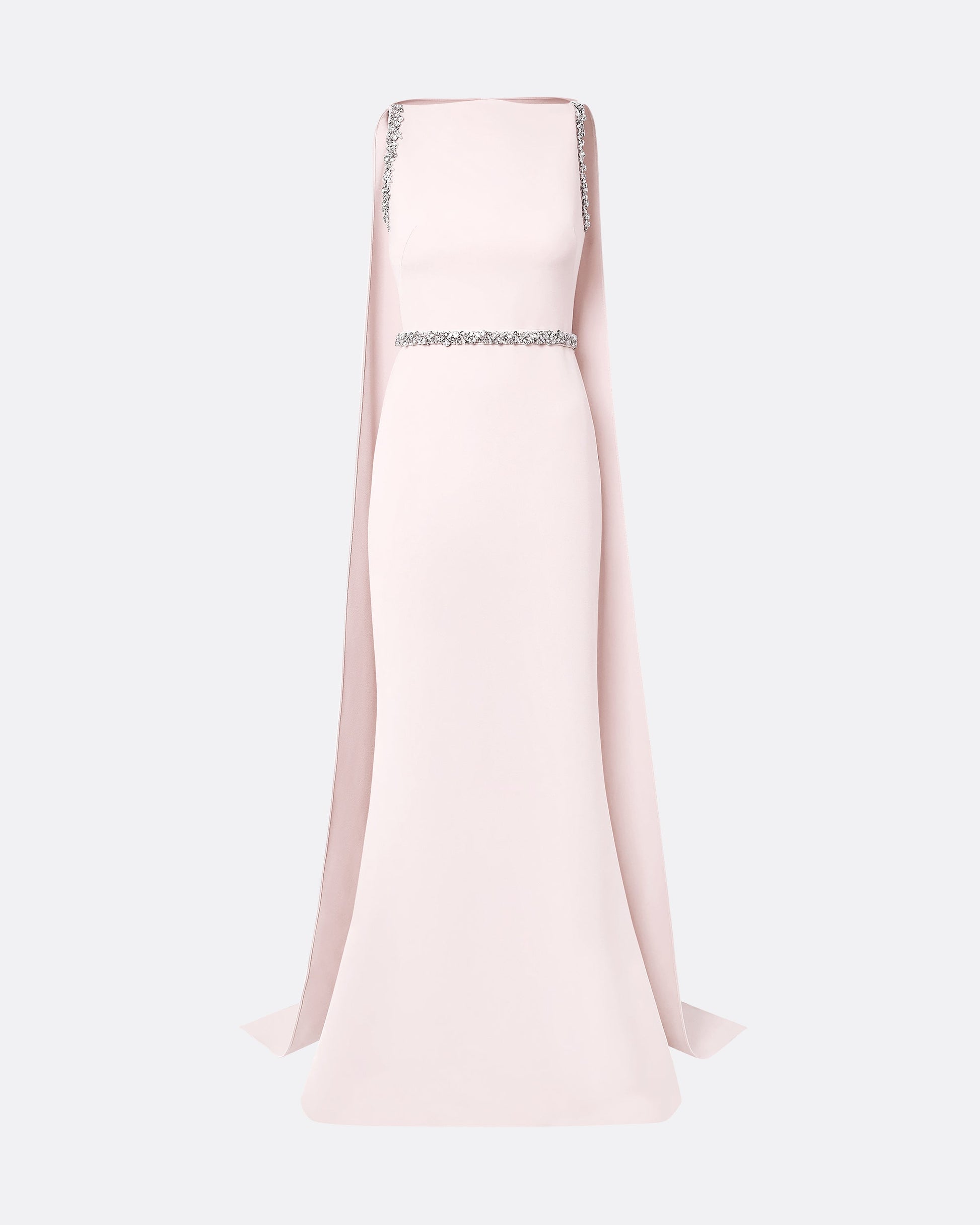 Ginevra Barely Pink Long Dress Maison Safiyaa USA Ginevra Barely Pink Long Dress Maison Safiyaa USA