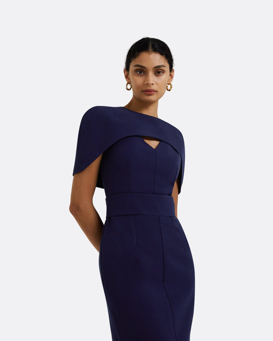 Rosa Azurite Blue Midi Dress