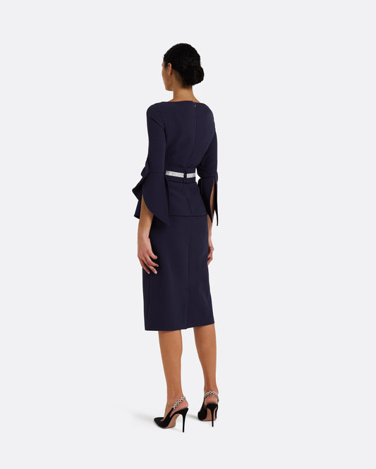 Alondra Azurite Blue Midi Dress