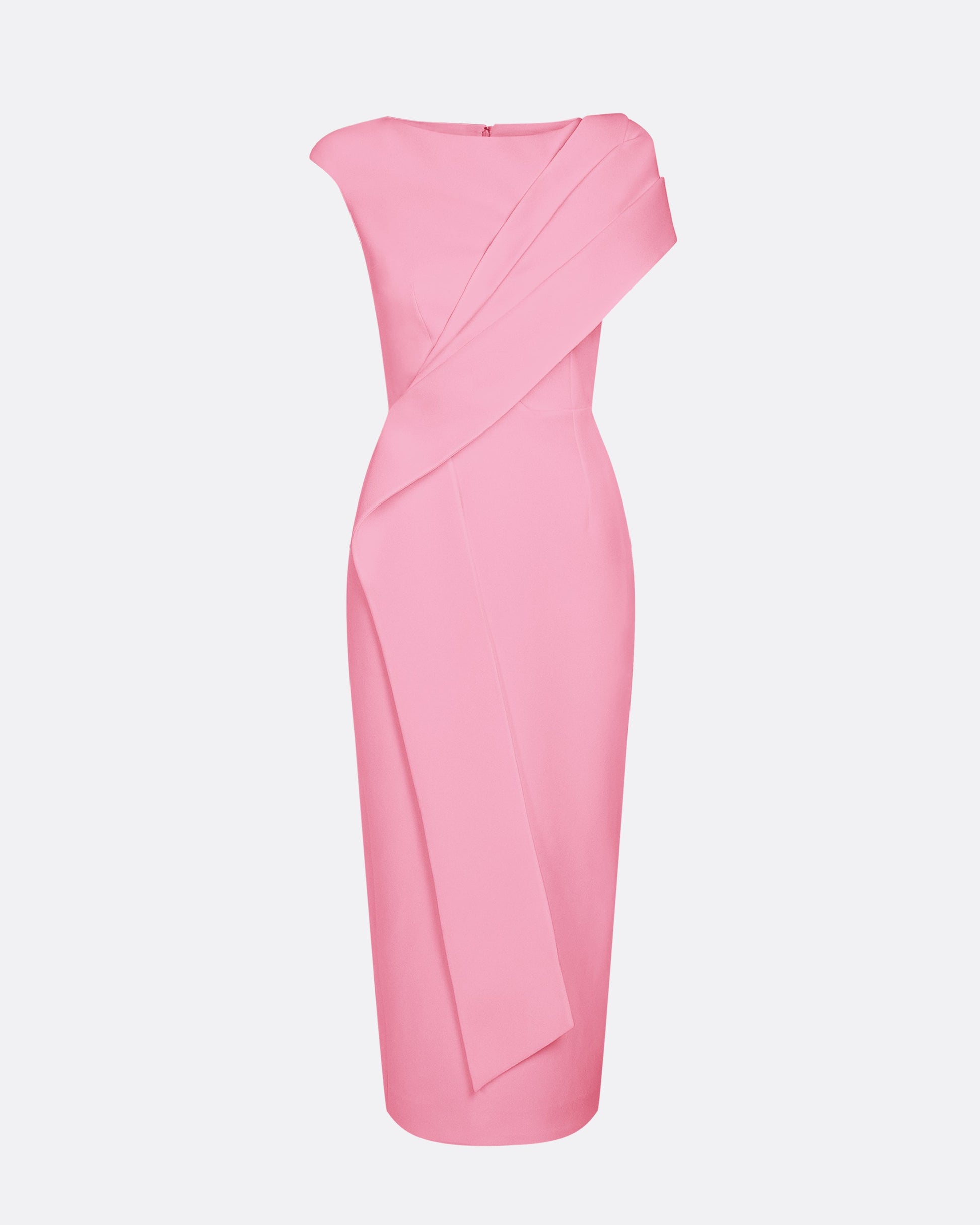 Regina Begonia Pink Midi Dress – Maison Safiyaa USA