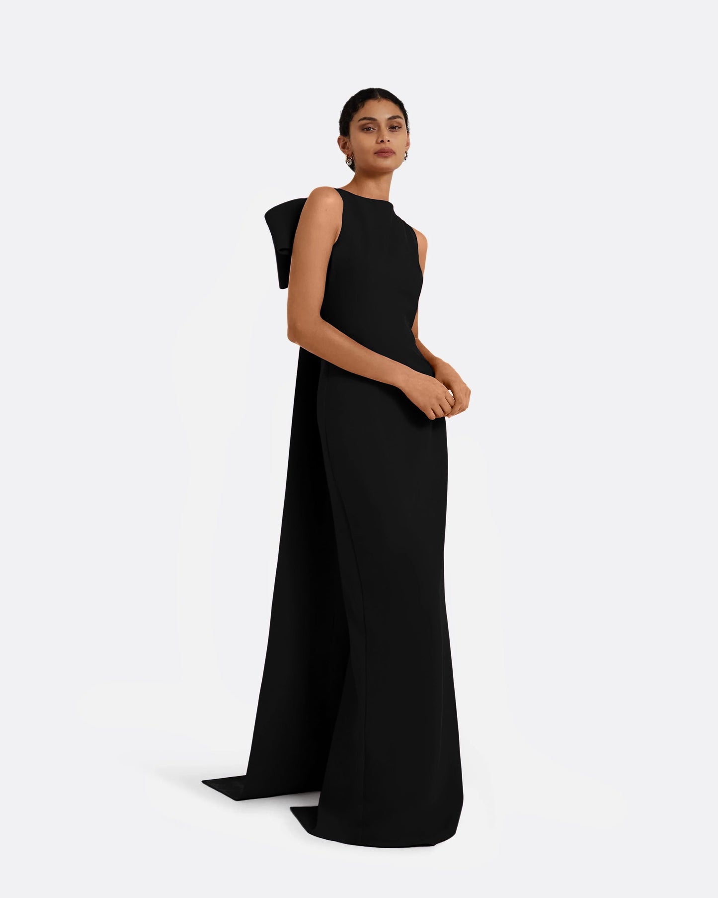 Celestia Black & Ivory Long Dress