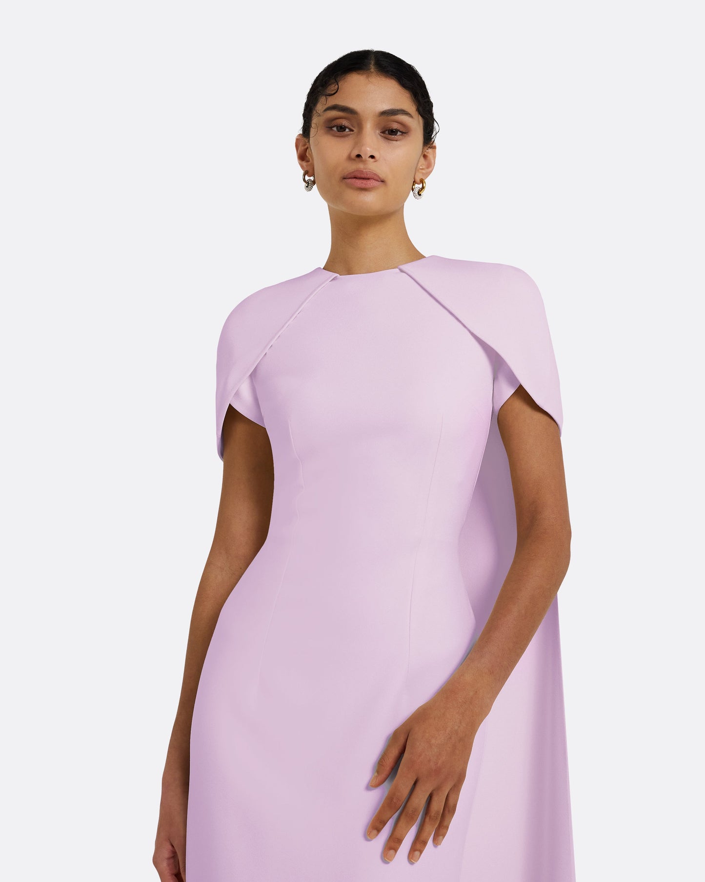 Ginkgo Long Dress in Lavender Maison Safiyaa USA Ginkgo Long Dress in Lavender Maison Safiyaa USA