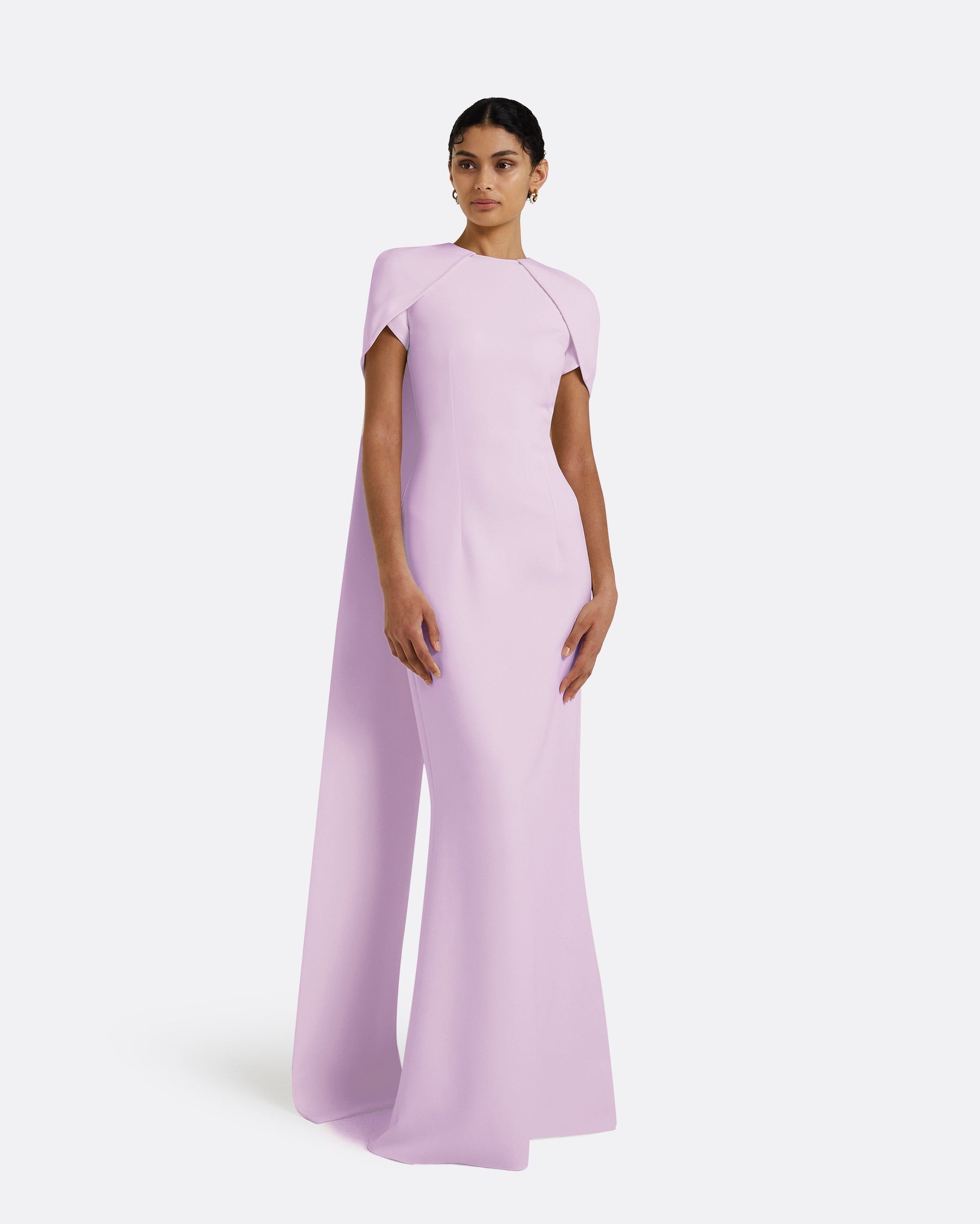 Ginkgo Long Dress in Lavender – Maison Safiyaa USA