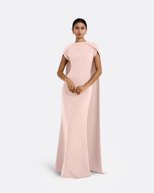 Ginkgo Long Dress in Pale Pink