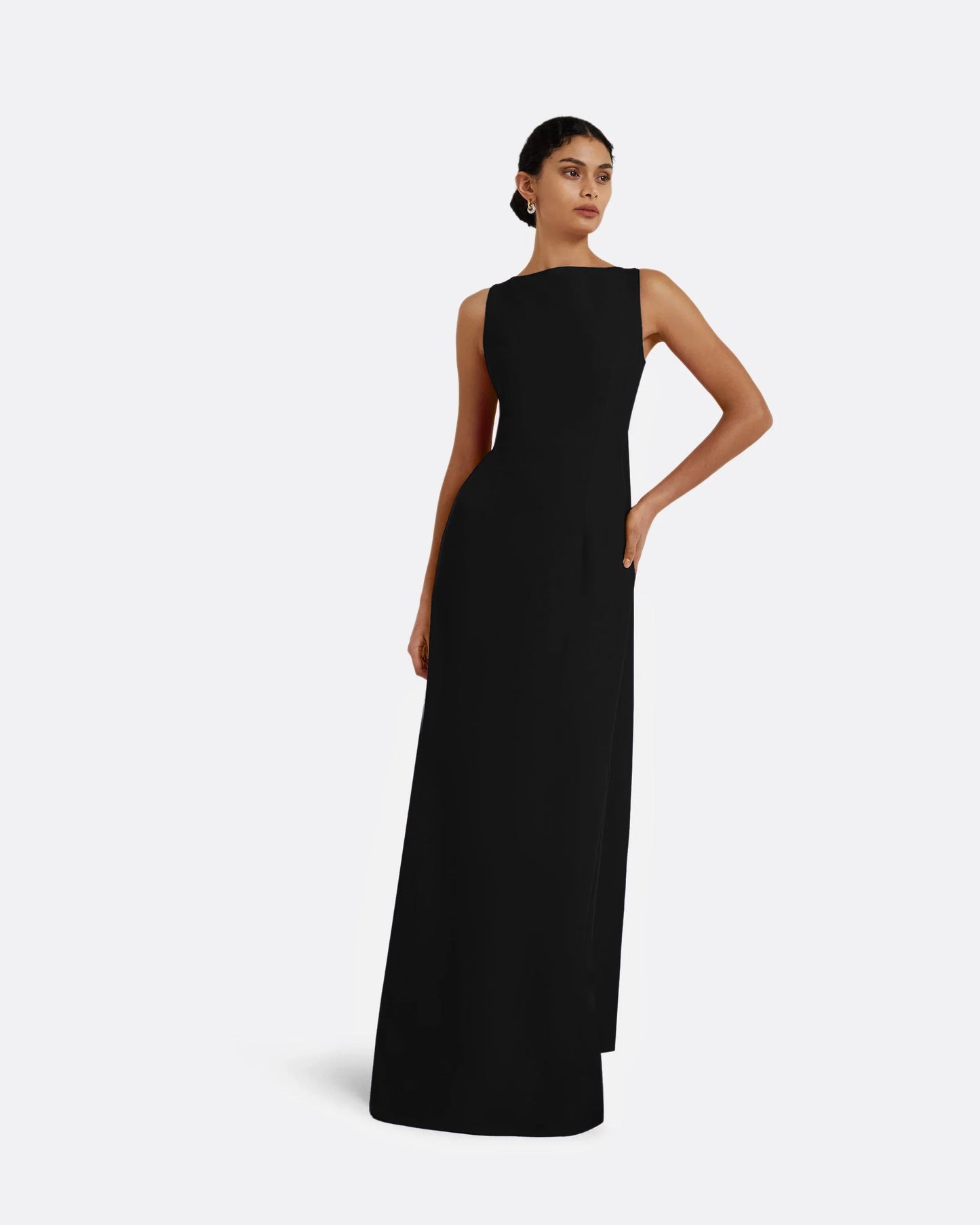 Celestia Black & Ivory Long Dress