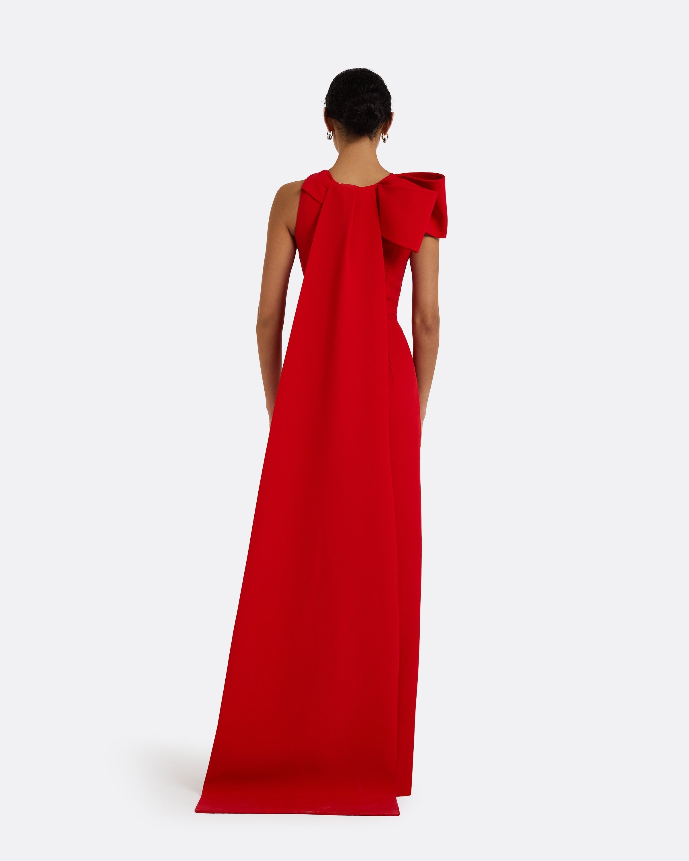 Celestia Cherry Red Long Dress – Maison Safiyaa USA