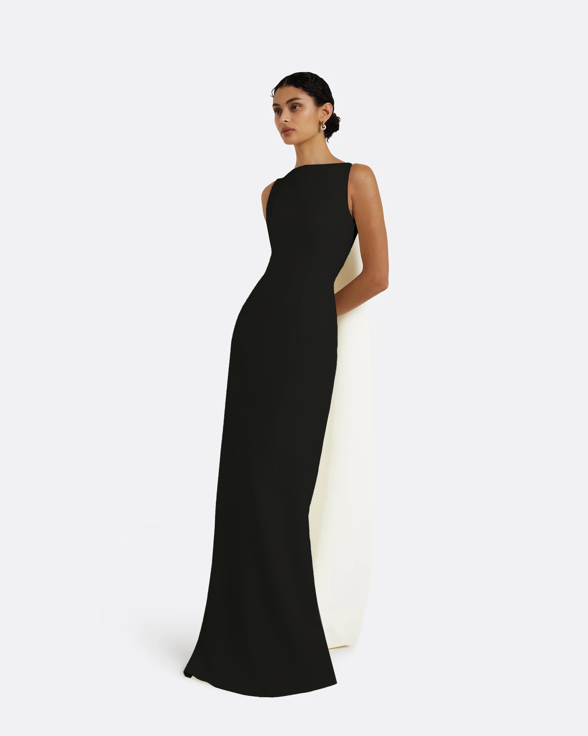 savaya maxi dress Safiyaa - Celestia Black & Ivory Long Dress FR34 - US2