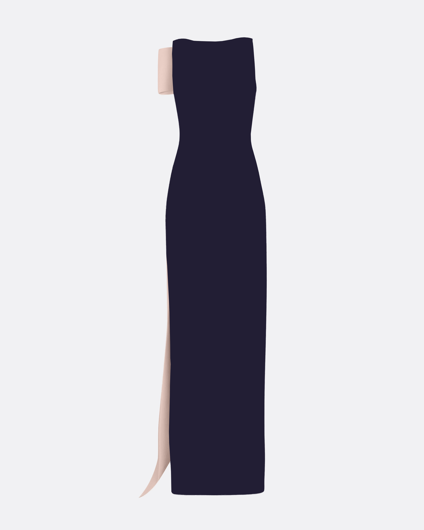 Celestia Long Dress in Azurite & Pale Pink