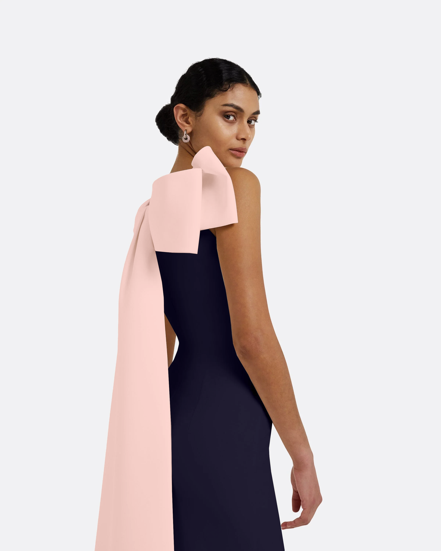 Celestia Long Dress in Azurite & Pale Pink
