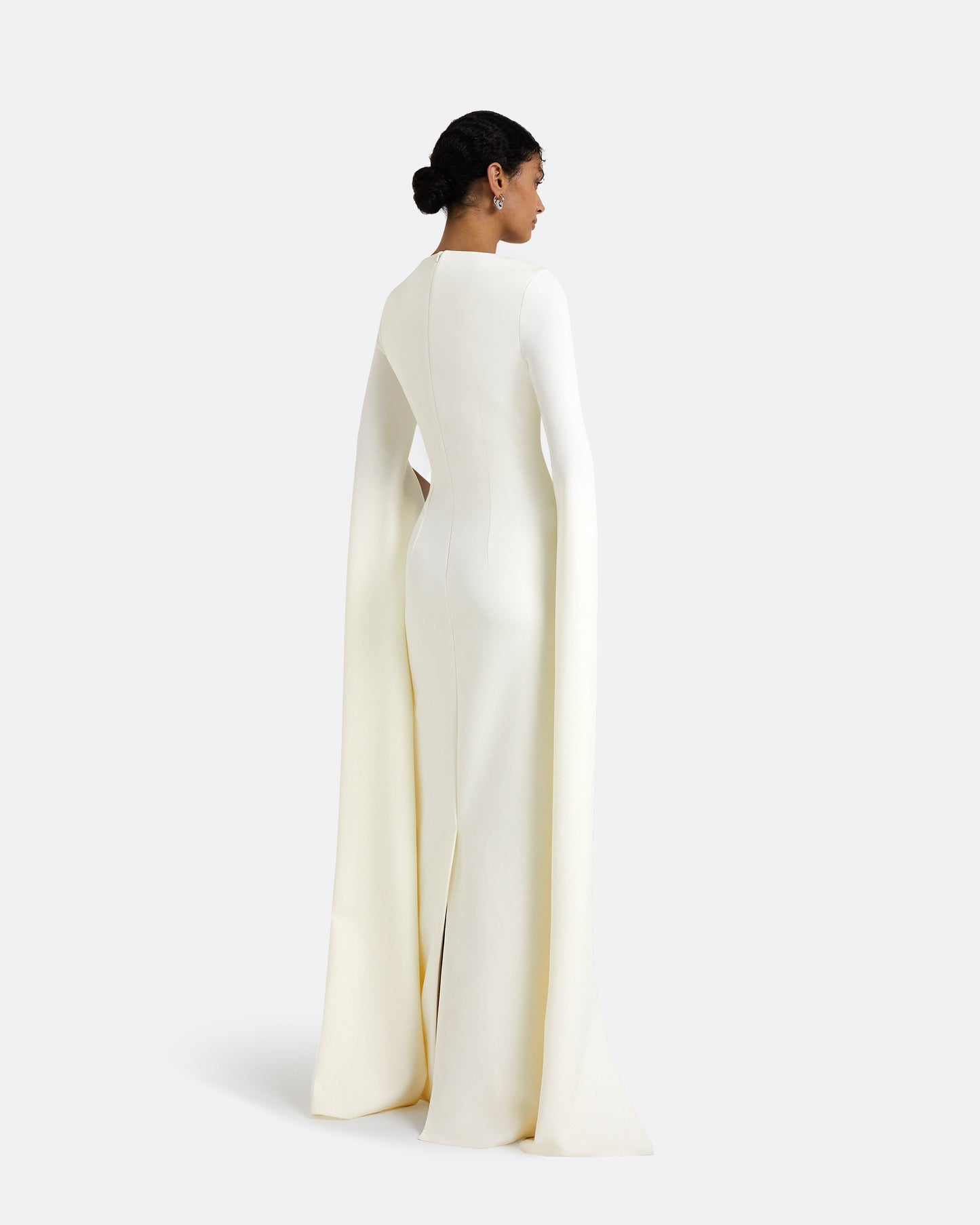 Talin Embroidered Ivory Long Dress