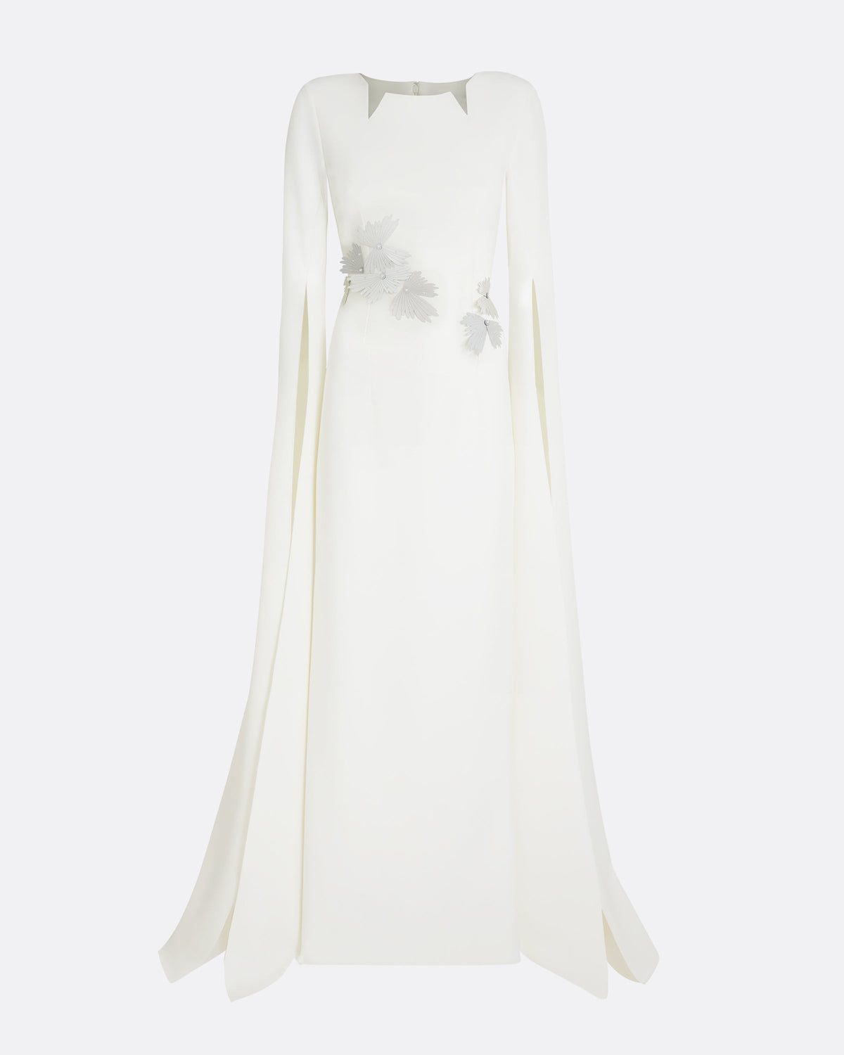 Talin Embroidered Ivory Long Dress