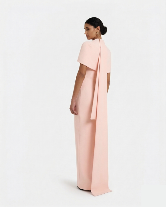 Kalika Long Dress in Pale Pink