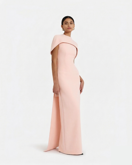 Kalika Long Dress in Pale Pink