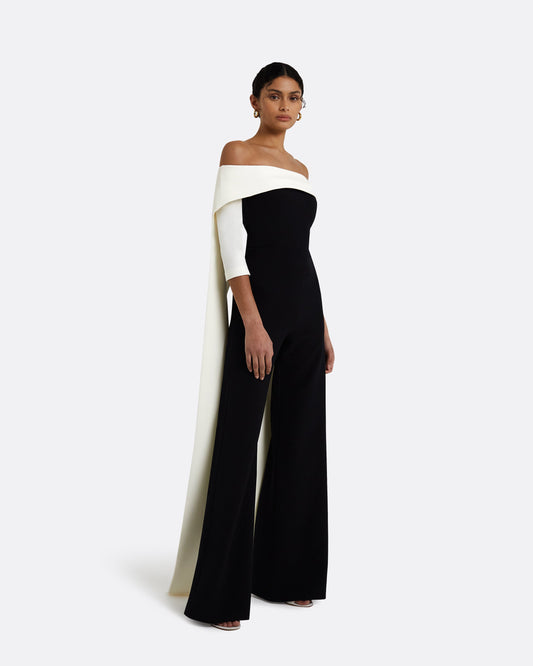 Bellara Ivory Harness & Black Takayama Jumpsuit