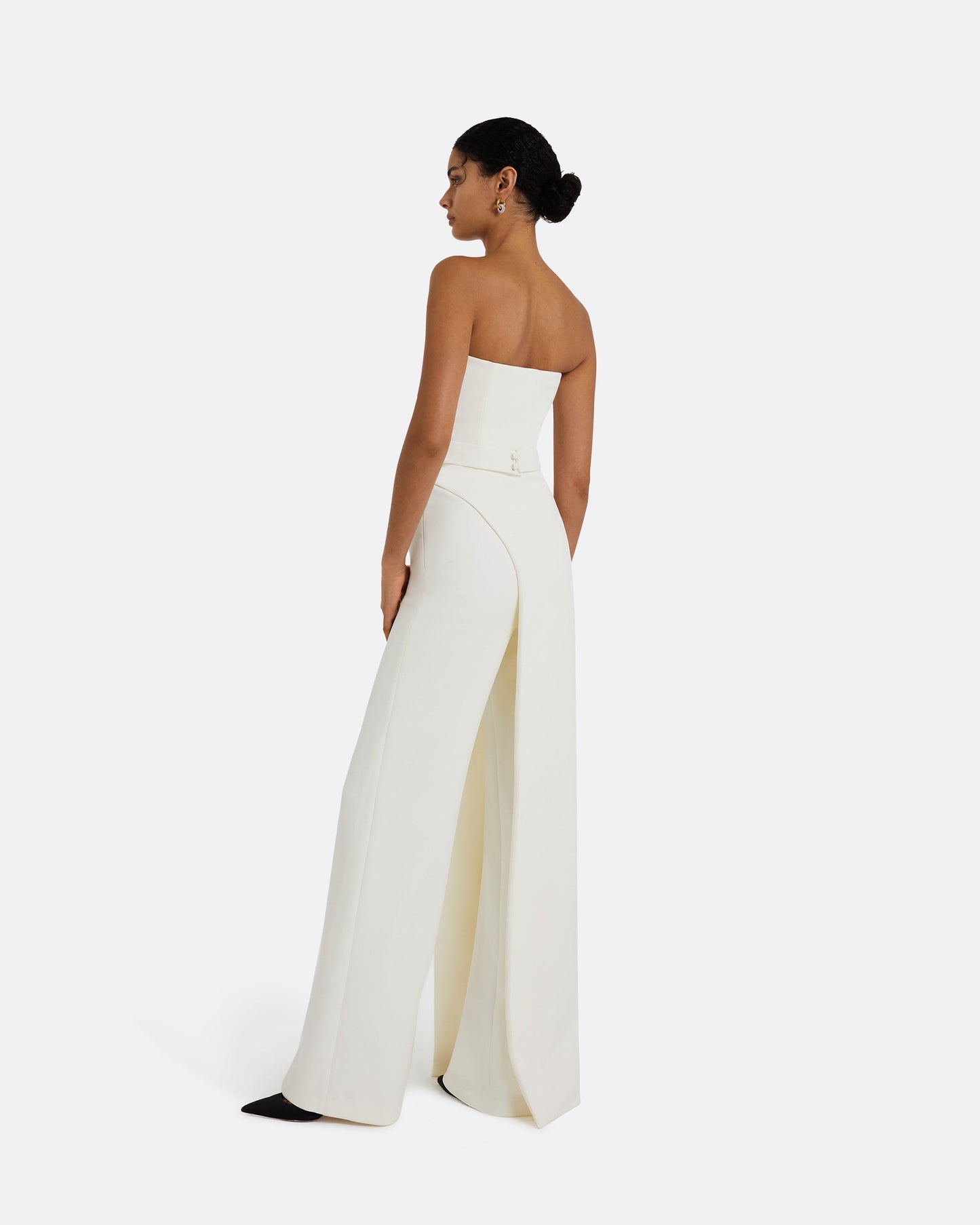 Remi Strapless Jumpsuit Ivory – Maison Safiyaa USA