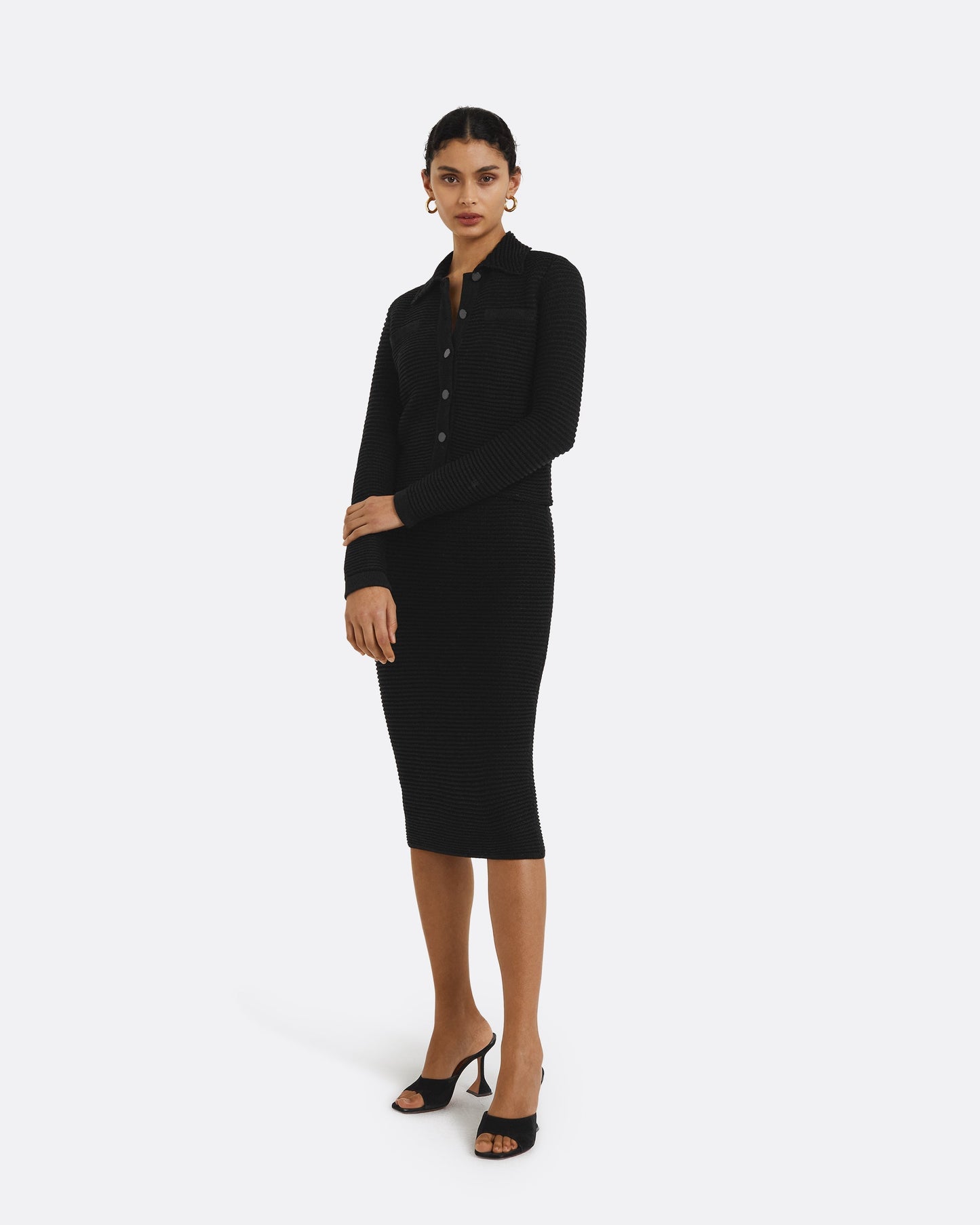Artemis Black Crochet Jacket