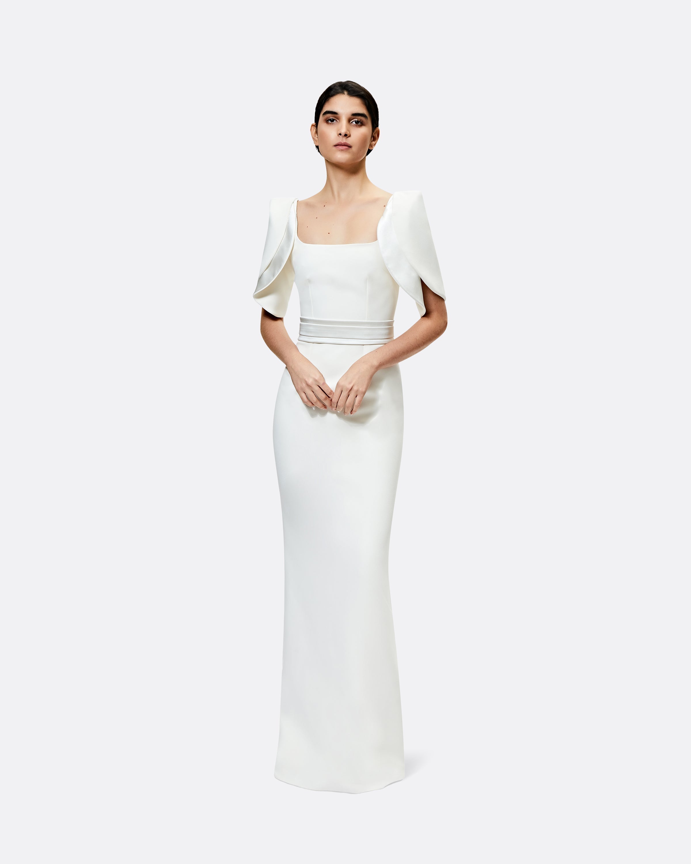 Dara Ivory Long Dress – Maison Safiyaa USA
