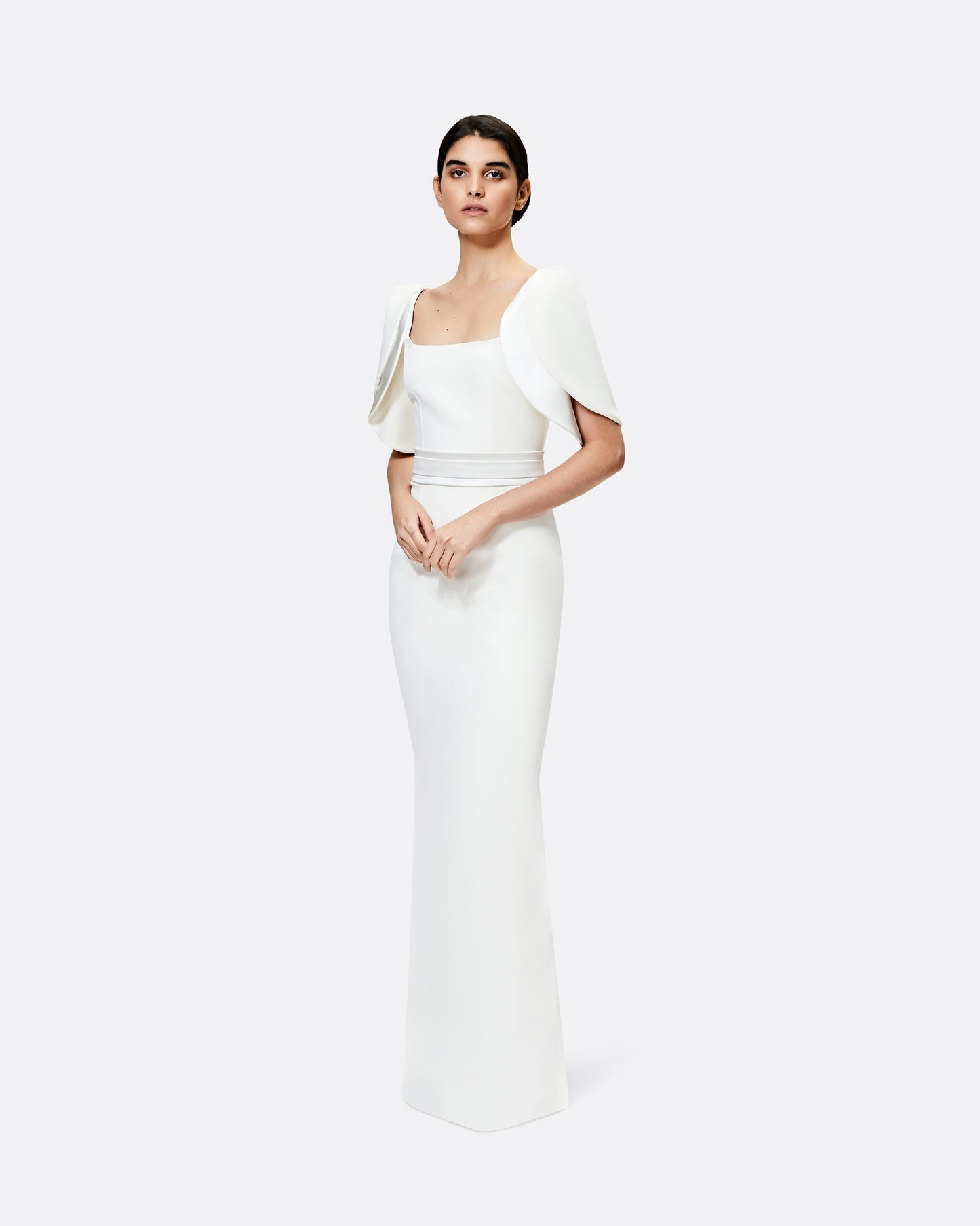 Dara Ivory Long Dress – Maison Safiyaa USA