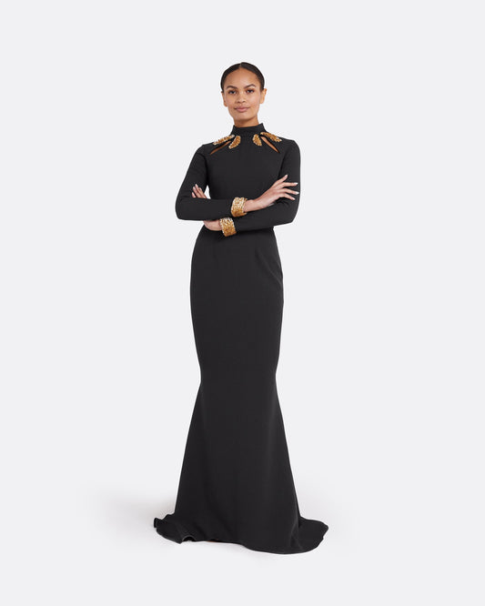 Kamala Black Long Dress