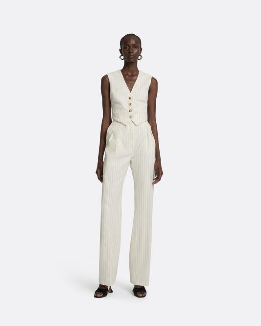 Ferna Ivory Pinstripe Trousers