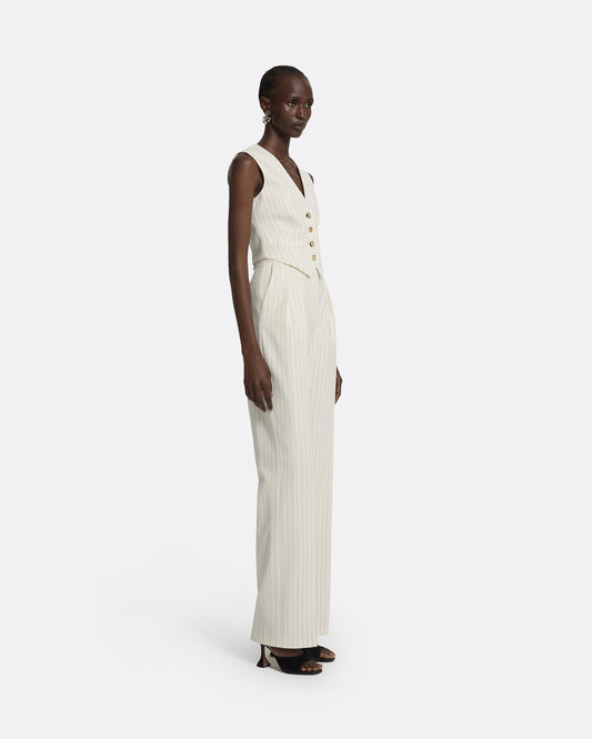 Ferna Ivory Pinstripe Trousers