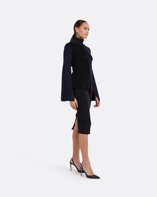 Gigi Knit In Navy & Black