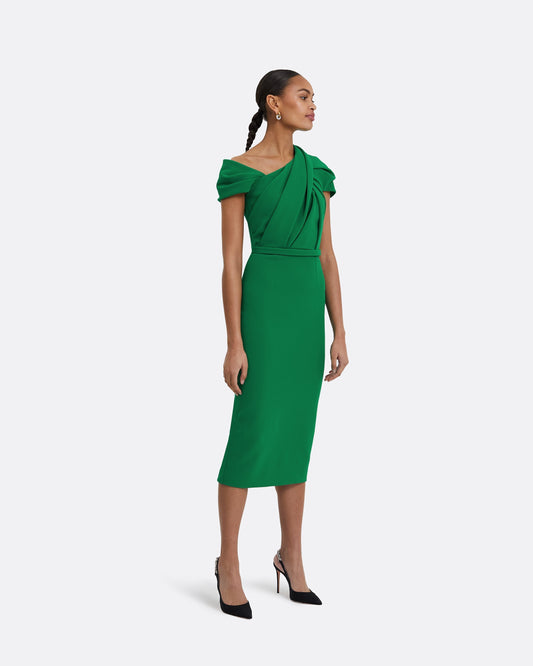 Dania Jewel Green Midi Dress