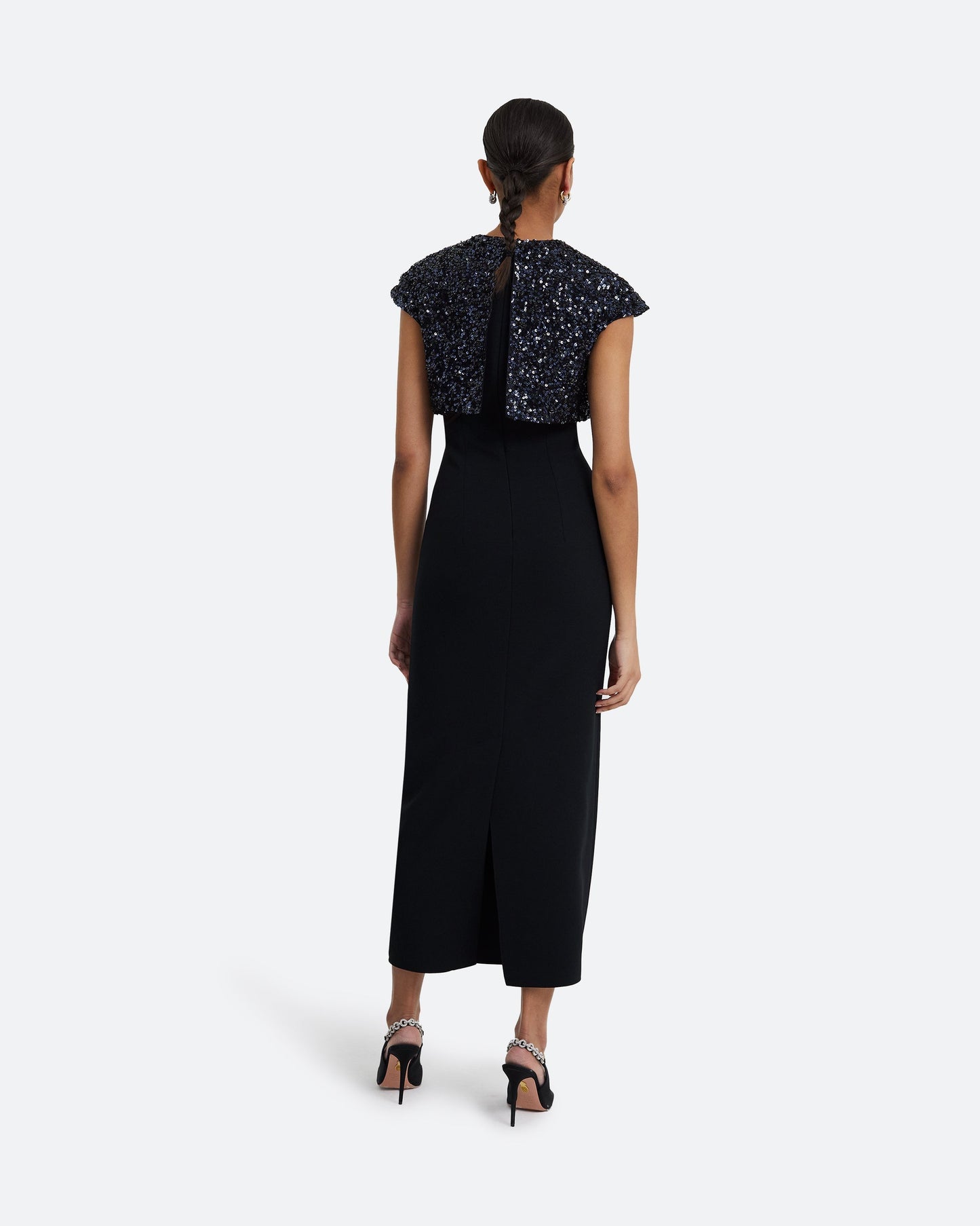 Dominica Black Midi Dress