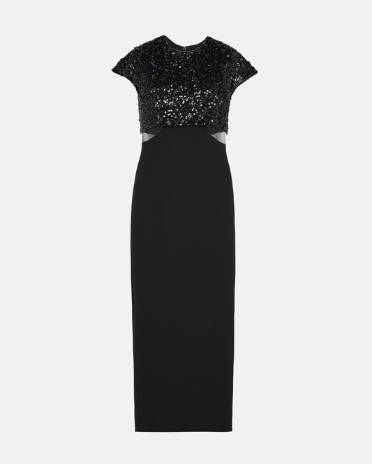 Dominica Black Midi Dress