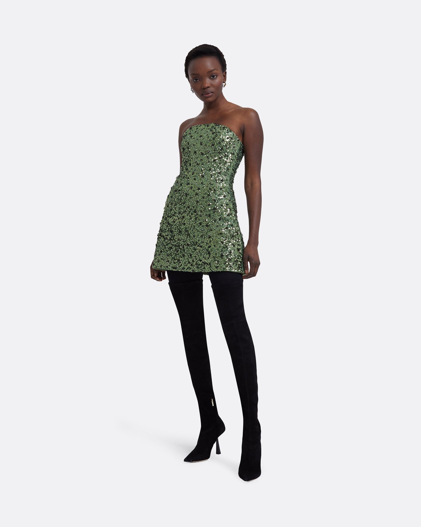 Rowan Oil Green Short Dress