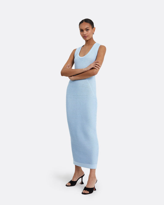 Klaudette Azurra Crochet Midi Dress