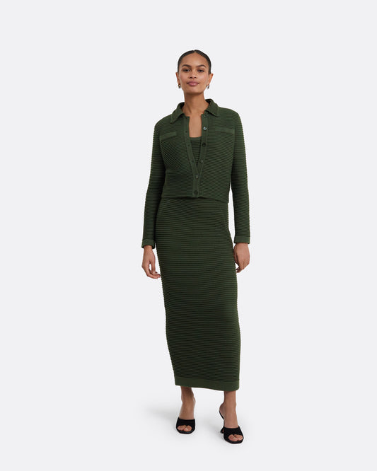 Artemis Olive Crochet Jacket